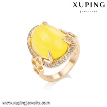 14727 xuping joyería 18k chapado en oro 2018 anillo de dedo de oro de diseño de moda para las mujeres